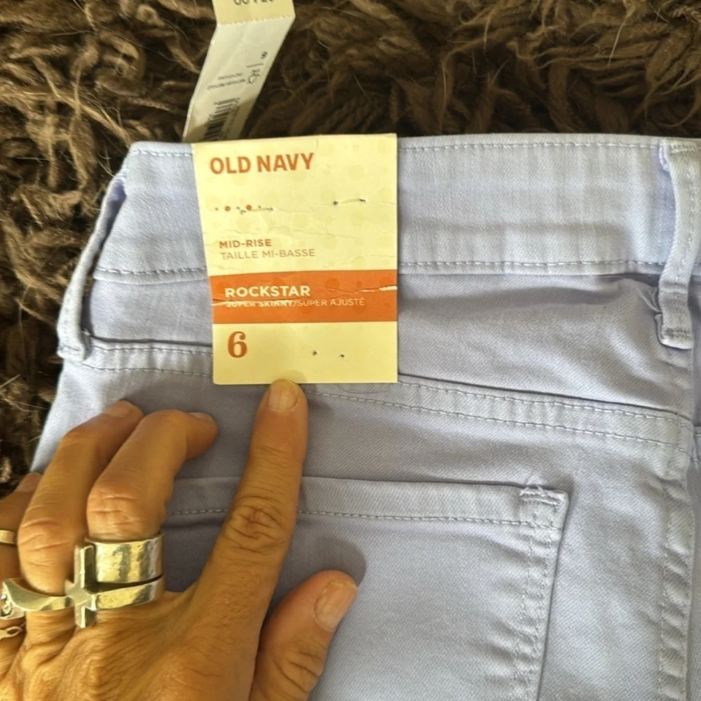 Old navy Light purple super skinny rockstar Jeans size 6 NWT